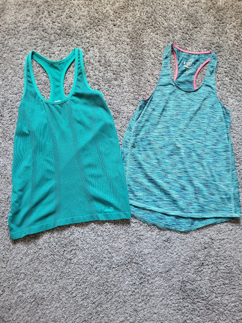 Aqua Teal Racerback Tank Top Bundle Size Small & Medium